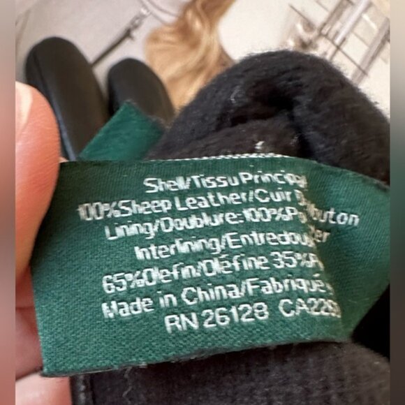 Lauren by Ralph Lauren Lamb Leather Gloves size Small - Picture 6 of 6